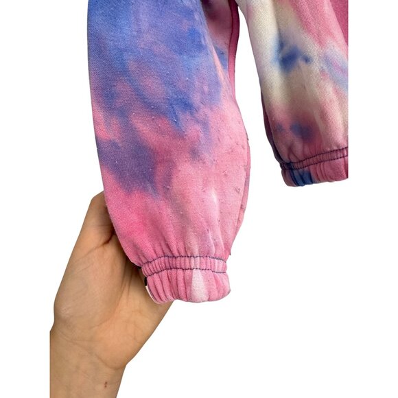 Stella Tweed Girls Small Tie Dye Zip Up Jacket Pink Purple Blue Hoodie - Picture 4 of 7